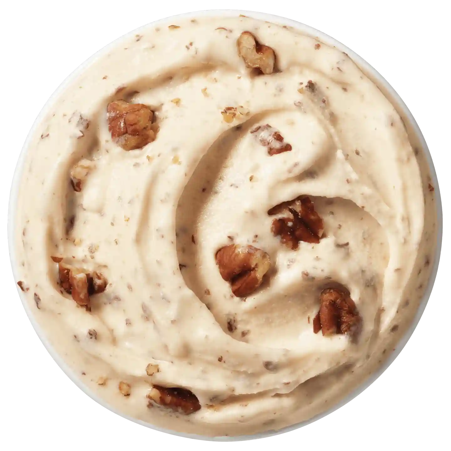 Pecan Cluster Blizzard de DQ con cuchara roja.
